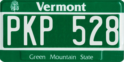 VT license plate PKP528