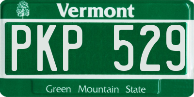 VT license plate PKP529