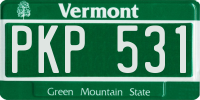 VT license plate PKP531