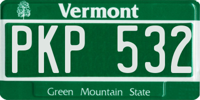 VT license plate PKP532