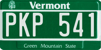 VT license plate PKP541