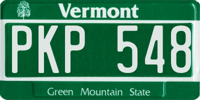 VT license plate PKP548