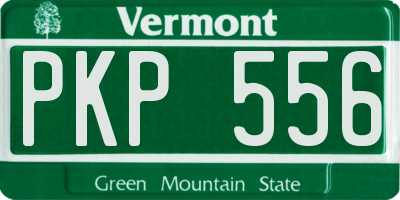 VT license plate PKP556
