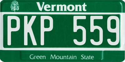 VT license plate PKP559