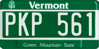 VT license plate PKP561