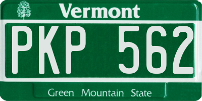 VT license plate PKP562