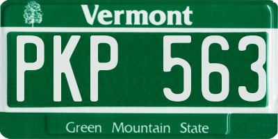 VT license plate PKP563