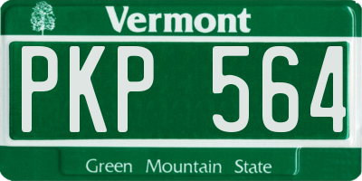 VT license plate PKP564