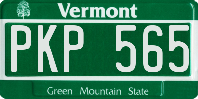 VT license plate PKP565