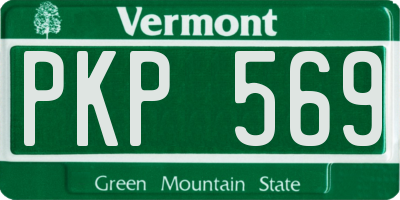 VT license plate PKP569