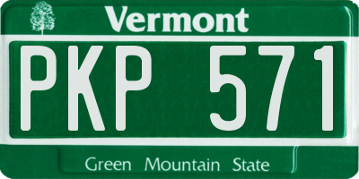 VT license plate PKP571