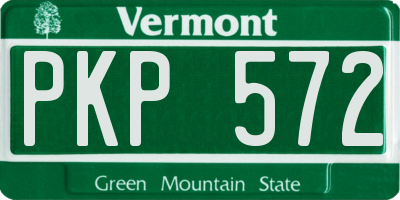 VT license plate PKP572