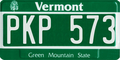 VT license plate PKP573