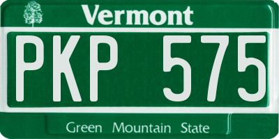 VT license plate PKP575