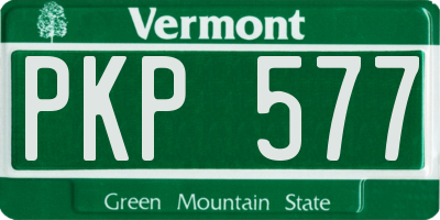 VT license plate PKP577