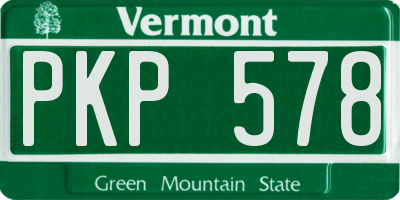 VT license plate PKP578