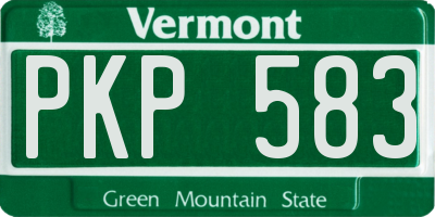 VT license plate PKP583
