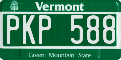 VT license plate PKP588
