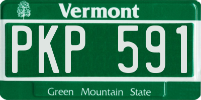 VT license plate PKP591