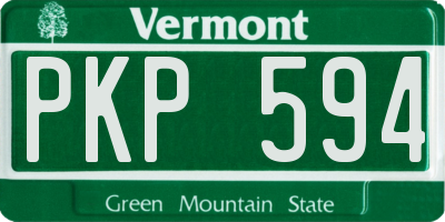 VT license plate PKP594