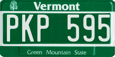 VT license plate PKP595