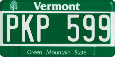 VT license plate PKP599