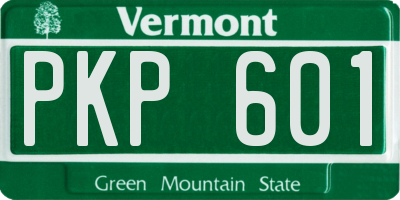VT license plate PKP601