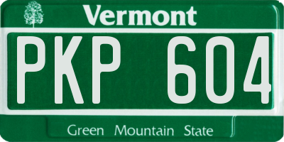 VT license plate PKP604