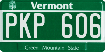 VT license plate PKP606