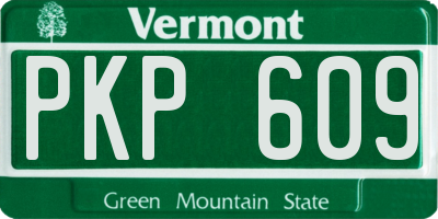 VT license plate PKP609