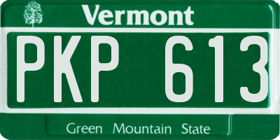 VT license plate PKP613