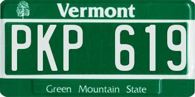 VT license plate PKP619