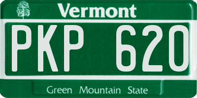 VT license plate PKP620