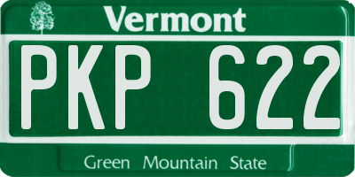 VT license plate PKP622
