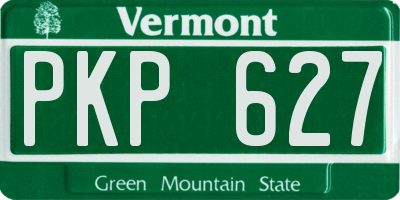 VT license plate PKP627