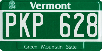 VT license plate PKP628