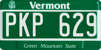 VT license plate PKP629