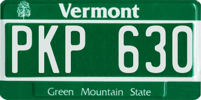 VT license plate PKP630
