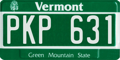 VT license plate PKP631