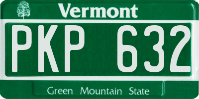 VT license plate PKP632