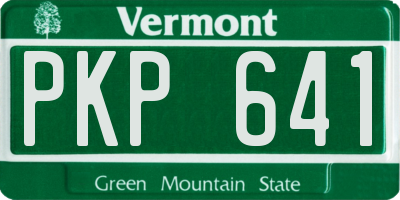VT license plate PKP641