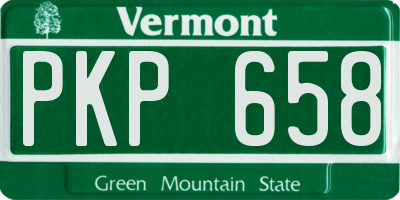VT license plate PKP658