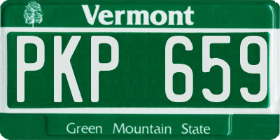 VT license plate PKP659