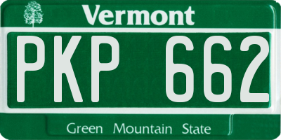 VT license plate PKP662
