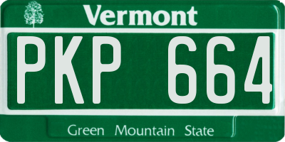 VT license plate PKP664