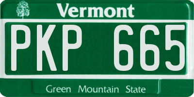 VT license plate PKP665