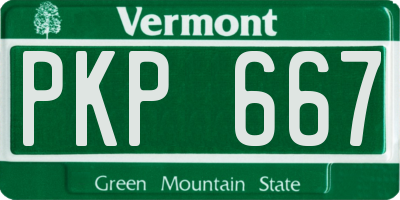 VT license plate PKP667