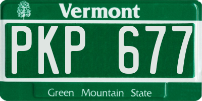 VT license plate PKP677