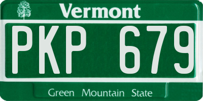VT license plate PKP679