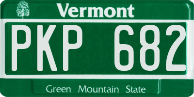 VT license plate PKP682